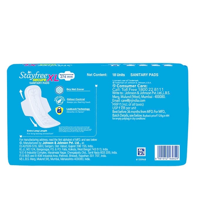 Stayfree Secure Dry XL Pad